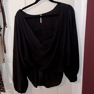 Flowey black light long sleeve free people blouse